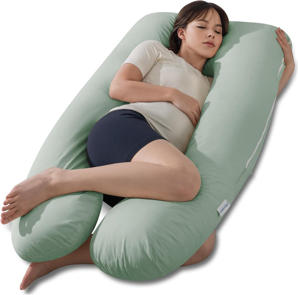 Pregnancy Pillow, U Shaped Full Body Pillows for Sleeping Support, 55 Inch Maternity Pillow for Pregnant Women with