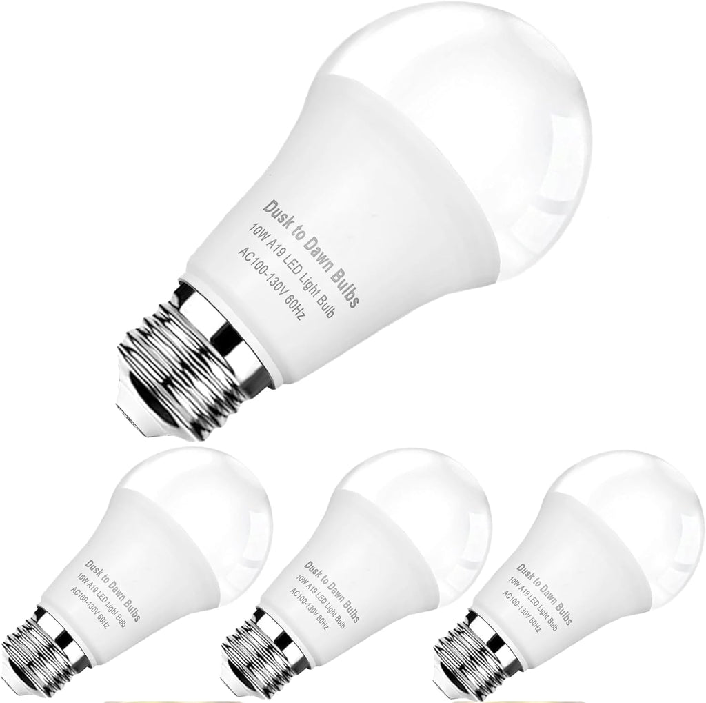 Dusk to Dawn LED Light Bulbs, 75W Equivalent, Daylight 5000K 1,100LM, Automatic On/Off Outdoor Light, E26 A19