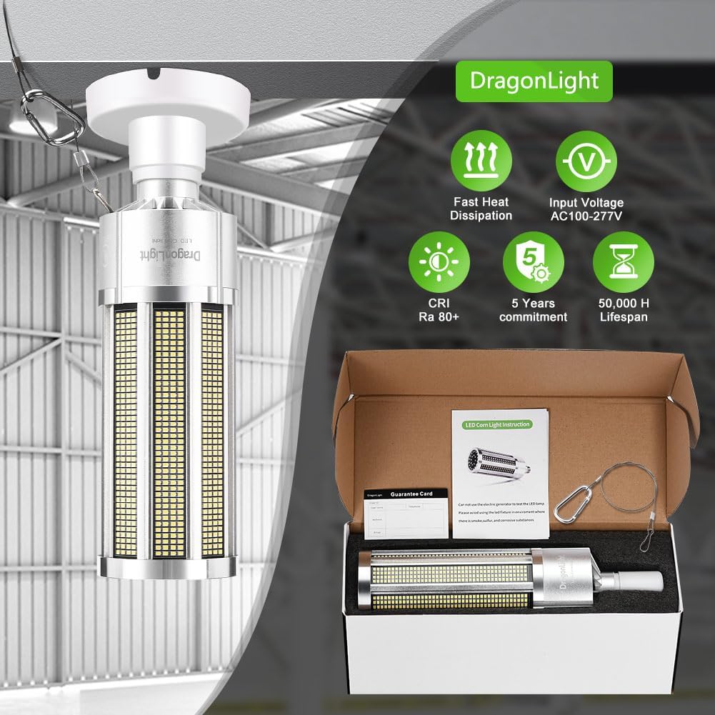 240W Studio Grade Corn LED Light Bulb Fanless (1200 Watt Metal Halide/HID/HPS Replacement) E39 Large Mogul Base LED