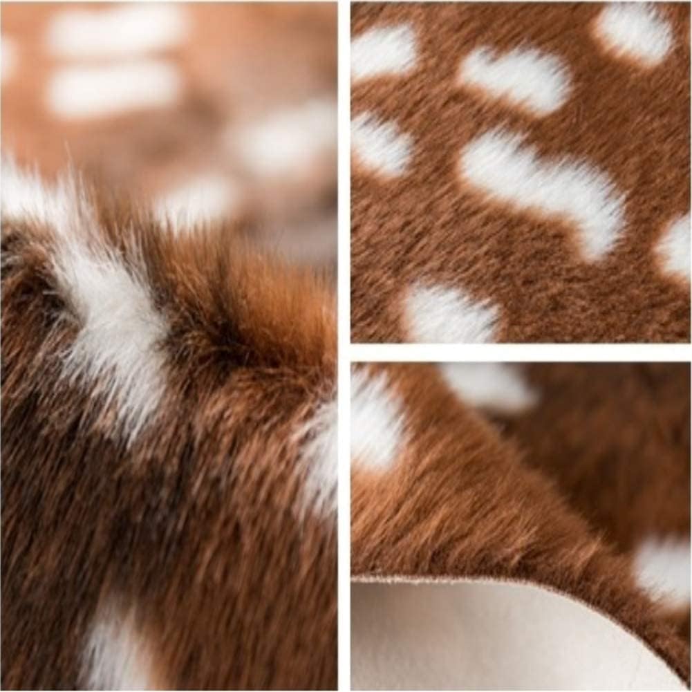 Faux Fur Deer Hide Rug, Soft Washable 35.4x41.3in