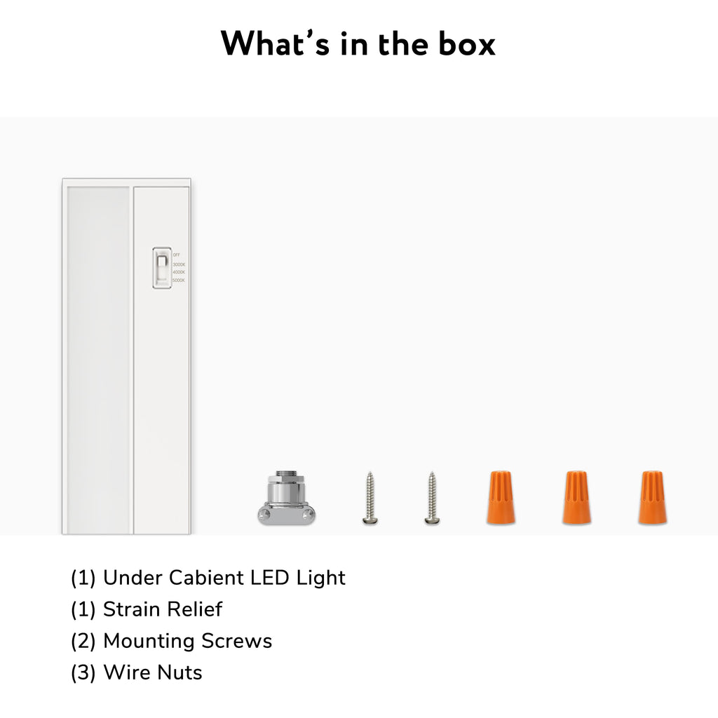 Luna 12-Inch Hardwired Only LED Under Cabinet Light, 3-CCT Selectable