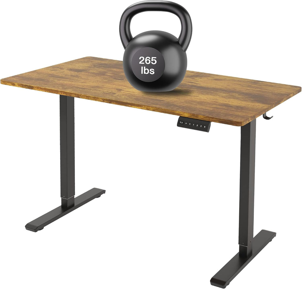 Dual Motor Standing Desk Frame, Ergonomic Stand Up Desk Base Workstation with Cable Management Tray, Headphone Hook