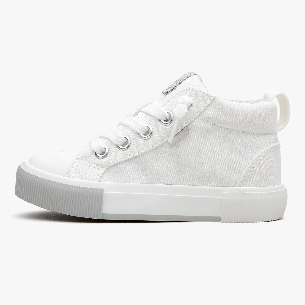 Toddler High Top Canvas Sneakers for Boys Girls Slip On Kids Shoes