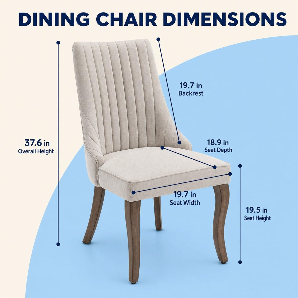 Black Mid Century Modern Dining Chairs Set of 2, Modern Kitchen & Dining Room Chairs Set of 2, Upholstered Dining
