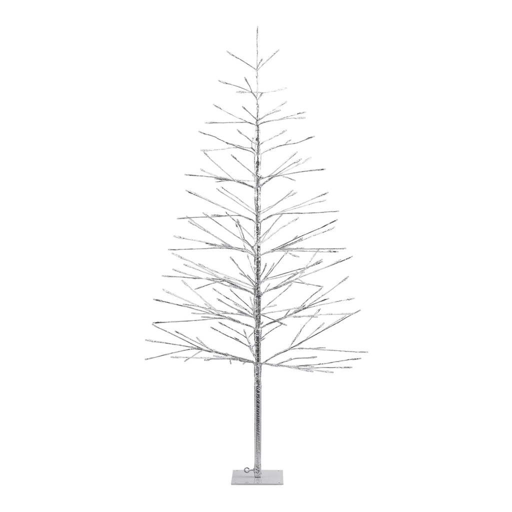 60" Tall Artificial Christmas Tree, 180 Multi-Colored LED Lights, Indoor Outdoor Plug-in Holiday Decoration or Lawn