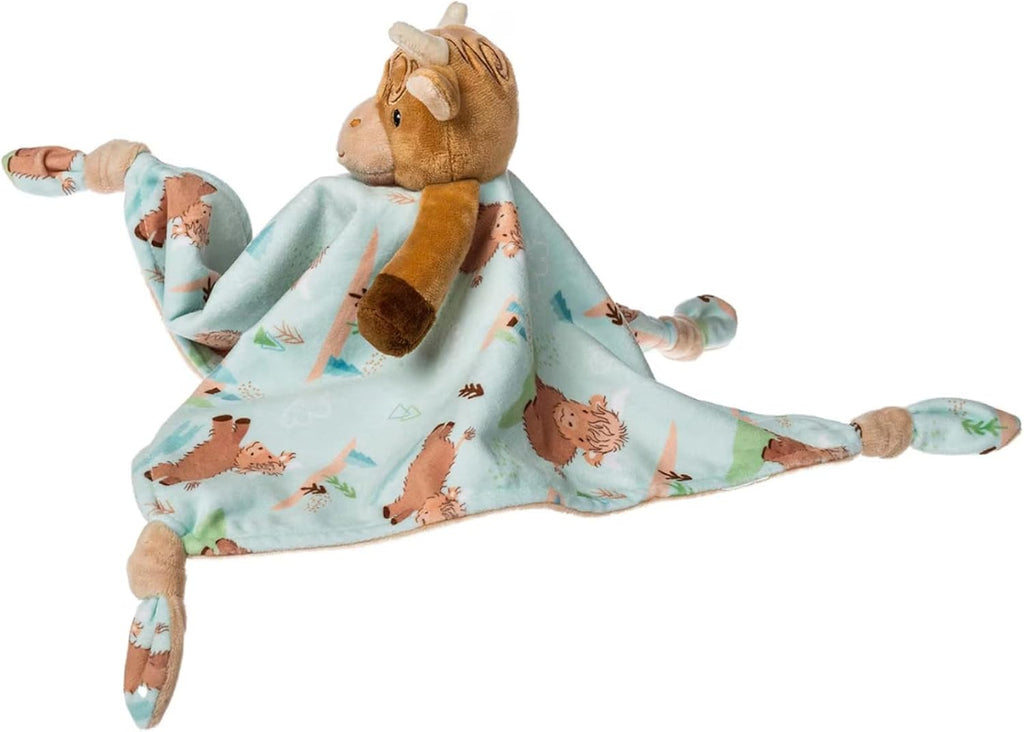 Lovey Stuffed Animal Security Blanket Plush Soft Snuggle Toy, 13 x Inches, Hetty Highland Cow