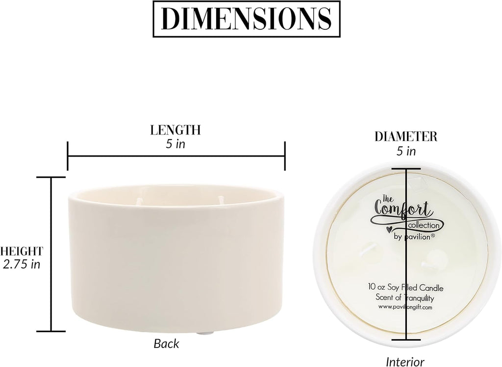 Home Sweet Home - 10 oz Soy Wax Ceramic Vessel Candle Housewarming Apartment-Warming Gift Present Neutral Home Decor