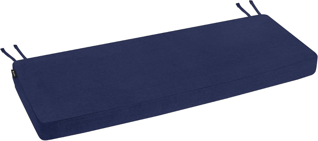 Outdoor Bench Cushion Blue 54 x 16 inch | Rainproof Patio Settee Seat Pad for Garden Porch Outdoor Furniture, 3-Year