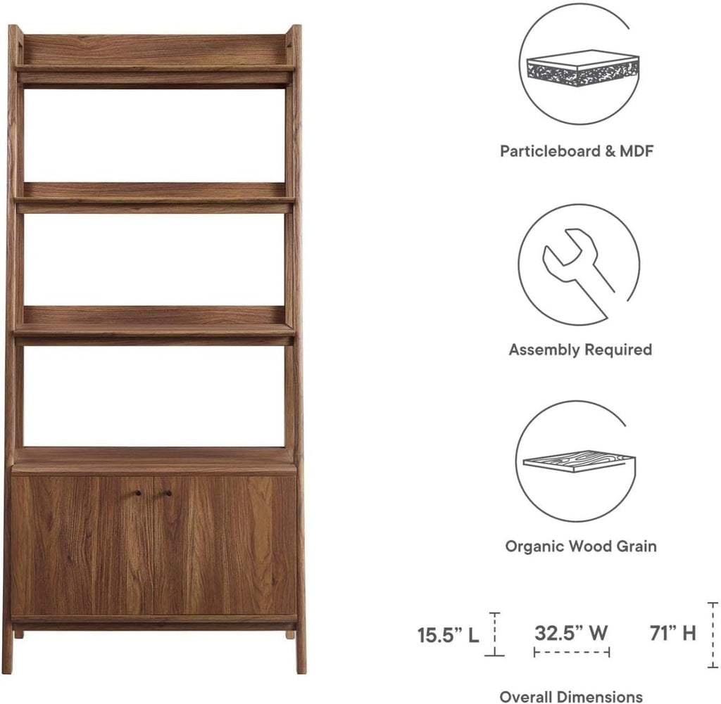 33" Bookshelf Display Case in Walnut