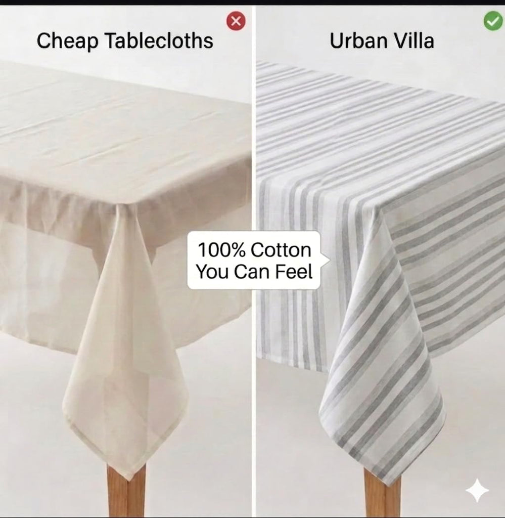 Tablecloth Cotton Tabletop 60x102 (8-10 Seats) CurtisStripes