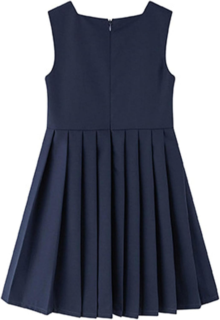 Girls Uniform Pleated Jumper Dress for Back to School