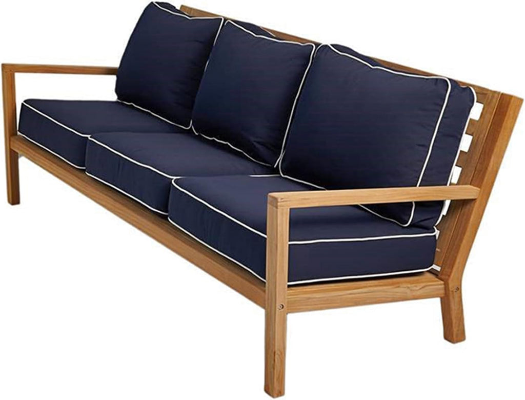 Coastal Deep Seating Teak 3-Seater Sofa (COA3-NAVY), Navy