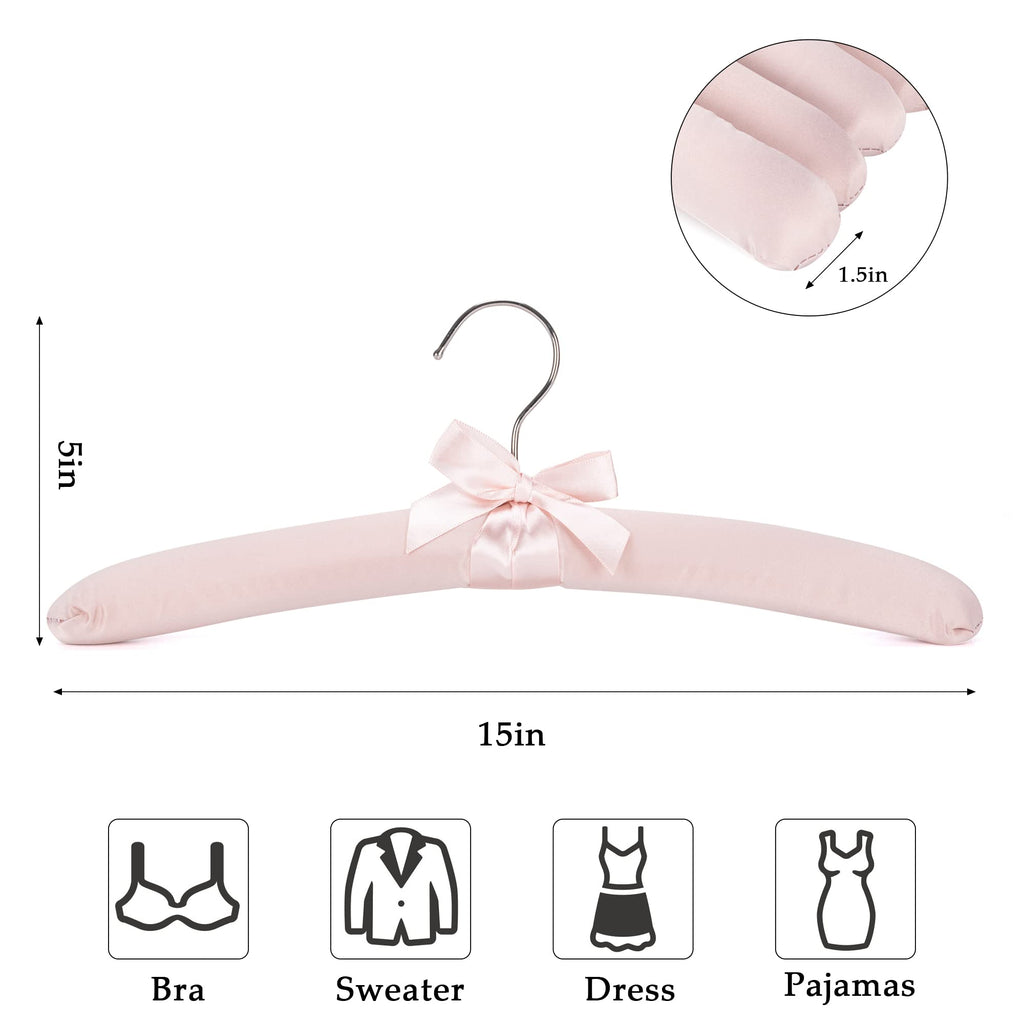 Padded Hangers for Women Clothing, 15 Inch (10 Pack)