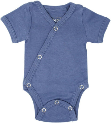 Unisex Baby Organic Cotton Short Sleeve Kimono Bodysuit, GOTS Certified, Snap Wrap Onesie for Newborns & Infants