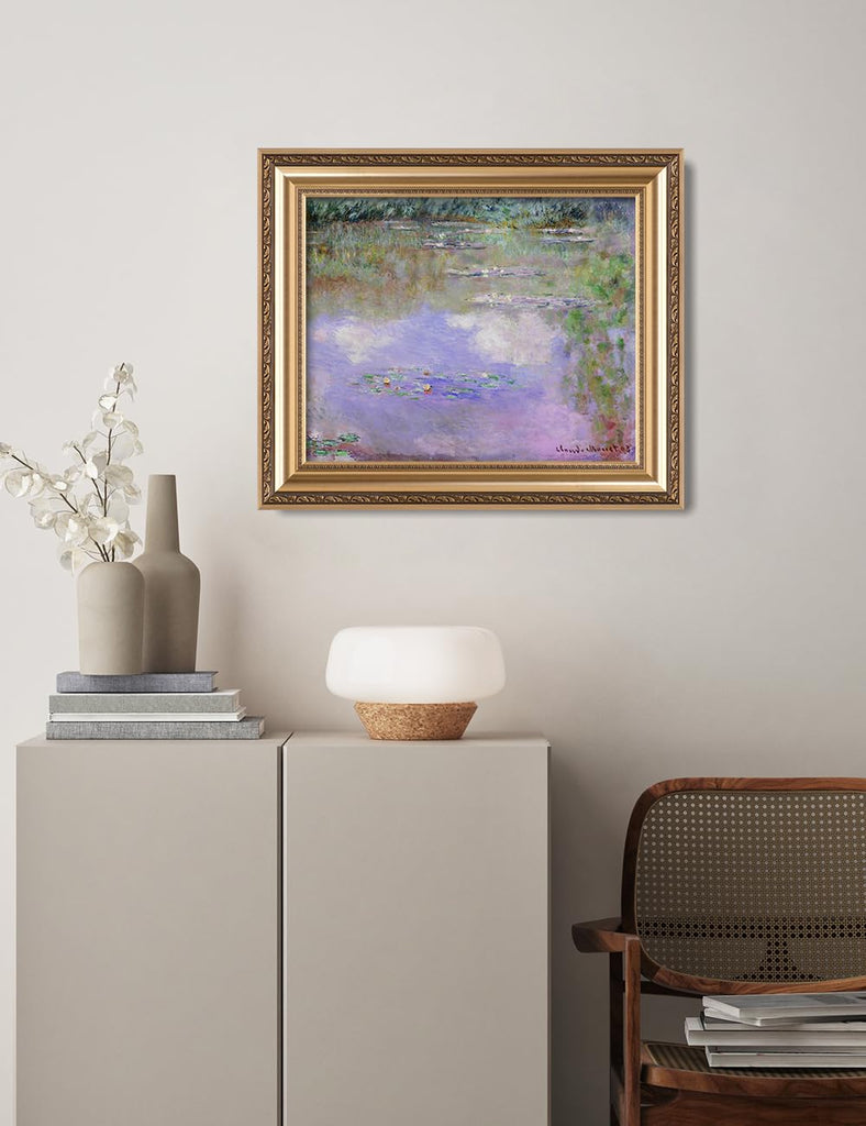 Monet Water Lilies Wall Art Framed, 1903, Image Size 20x16 in