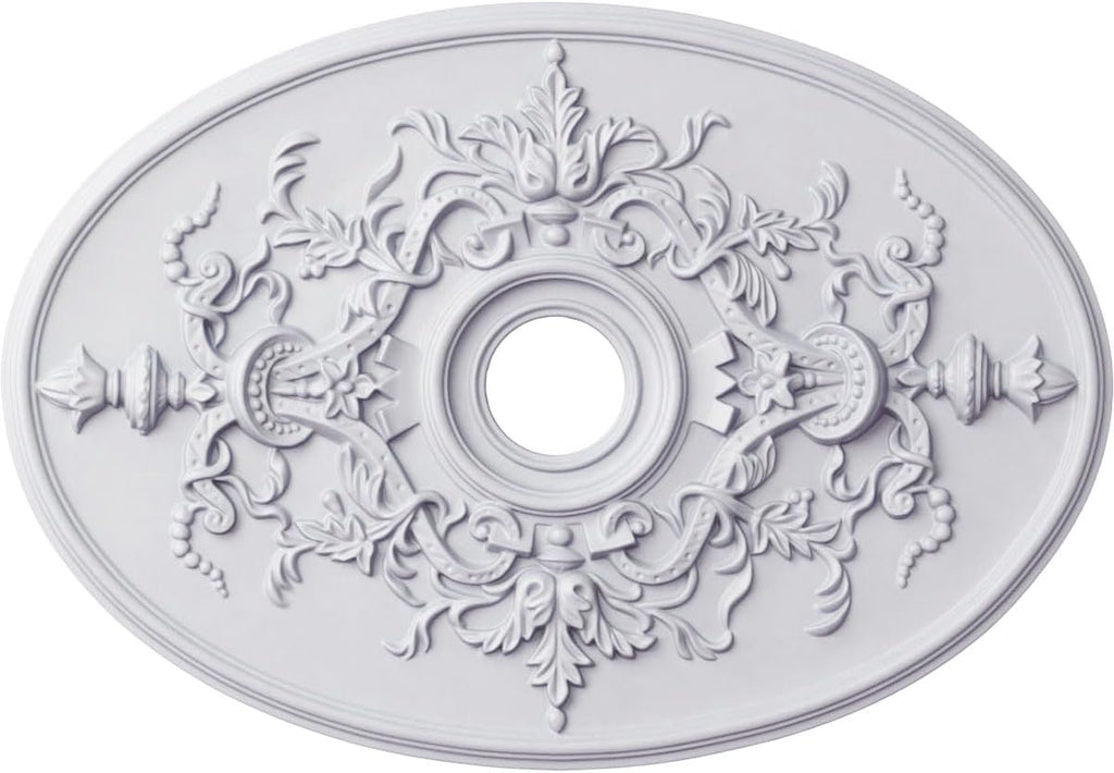 21 1/4-Inch W x 30 3/4-Inch H x 1 5/8-Inch P Alexa Ceiling Medallion