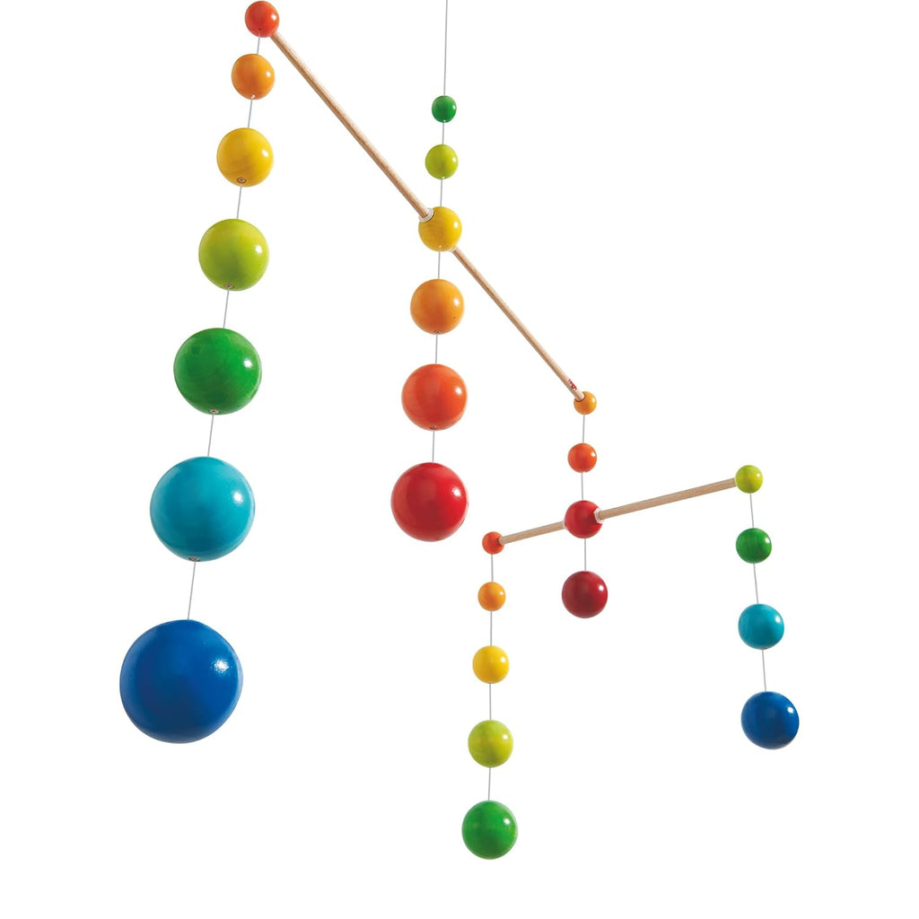 Nursery Room Wooden Mobile Rainbow Balls (Made in Germany)