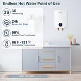 Tankless Water Heater, ECOTOUCH 27kW 240V Water Heater Electric Hot Water Heaters