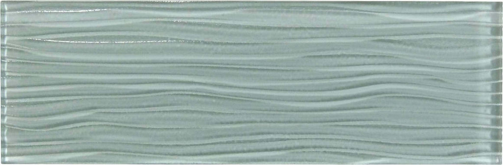 Oasis Tile Morning Mist Blue Wave | 4x12 Glossy Glass Subway Tile