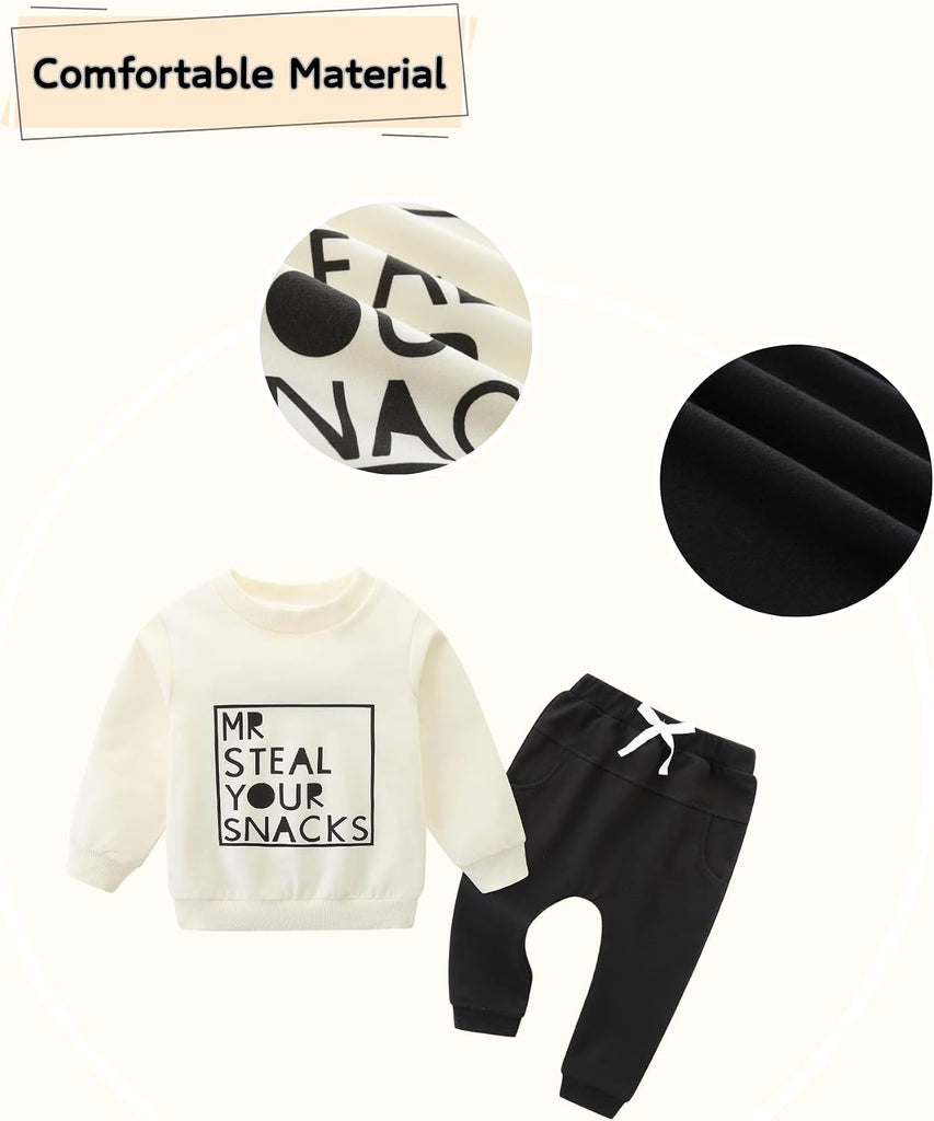 Toddler Boy Clothes Long Sleeve Sweatshirt & Pants 2Pcs Fall Winter Outfits Baby Boys' Clothing Sets