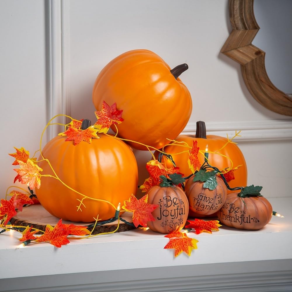 Large Foam Pumpkin Decor, 9" x 8.25"
