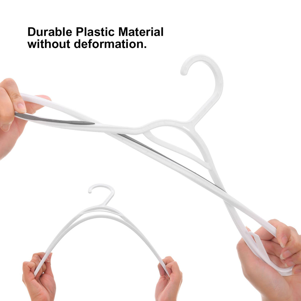 Plastic Clothes Hangers 30 Pack, Non Slip Coat Hanger Grey