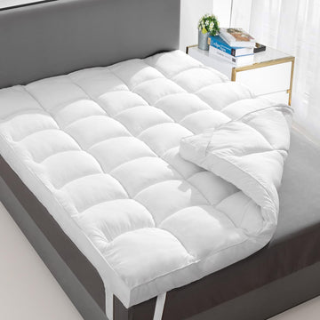 1400 GSM King Mattress Topper, Extra Thick Cooling Pillow Top Plush Pad | Breathable, Washable, Ultra soft, Hot