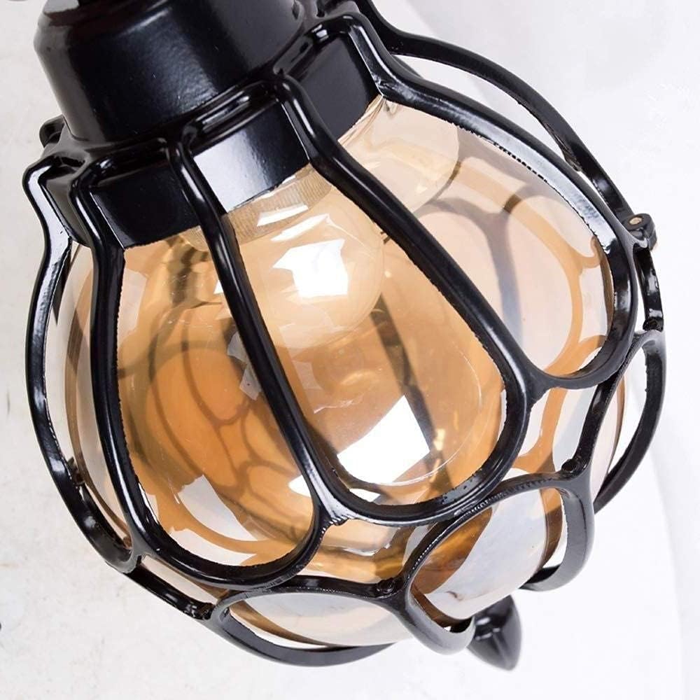 Ceiling Pendant Light , V-intage Aluminium Outdoor Glass Globe Rainproof Exterior Hanging Lamps Mediterranean Ball