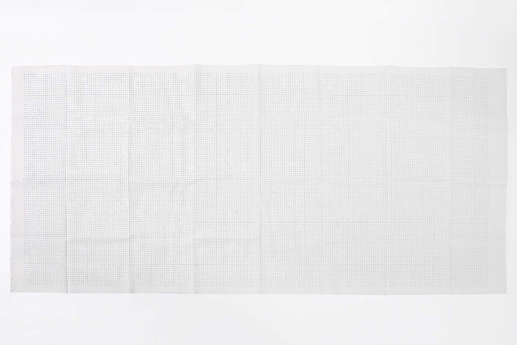 Sashiko 100% Cotton Sewing Cloth (42.5 inch x 19.6 inch) with Grid Line and Fabric Marking Pencil Set (White)