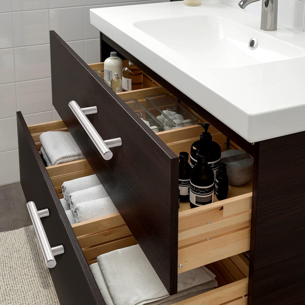 Drawer Pulls, Kitchen Cabinet Handles Stainless Steel Satin Nickel Furniture Dresser Hardware,6 Inch Total Length