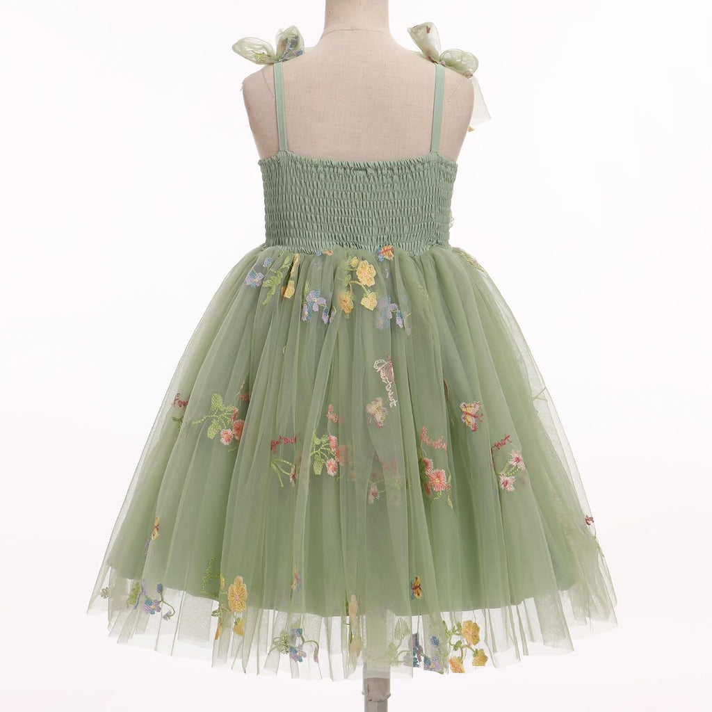 Toddler Baby Girl Birthday Dress Floral Sequin Tulle Tutu Dresses for Pageant Party Cake Smash Photoshoot