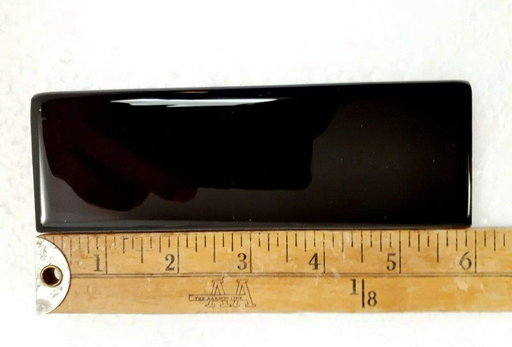 Black 2x6 in Ceramic Tile Bullnose Trim Edge 2 x 6 inch Box 10 Piece