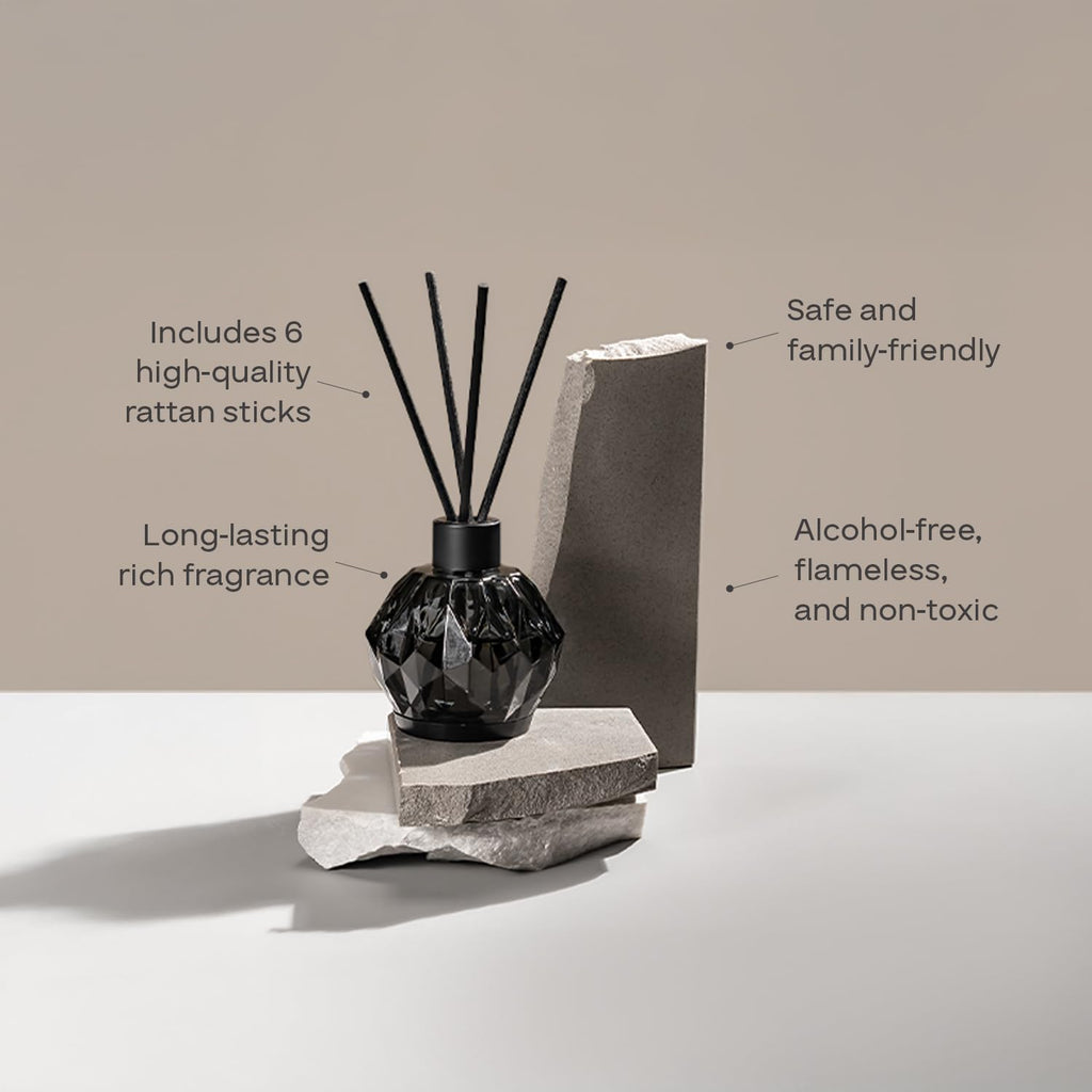 Reed Diffuser, Fresh & Clean Scent Diffuser (8.45 fl oz, 250ml)- Luxury Reed Diffusers Set - Includes Reed Diffuser