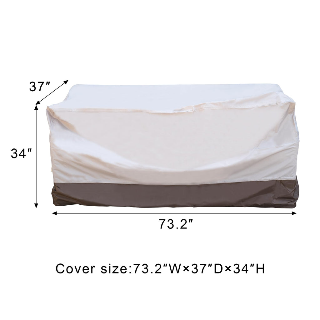 Patio Furniture Covers, Outdoor Waterproof Cover for 3-Seater Sofa and Ottomans, Sectional Couch Chair Table General