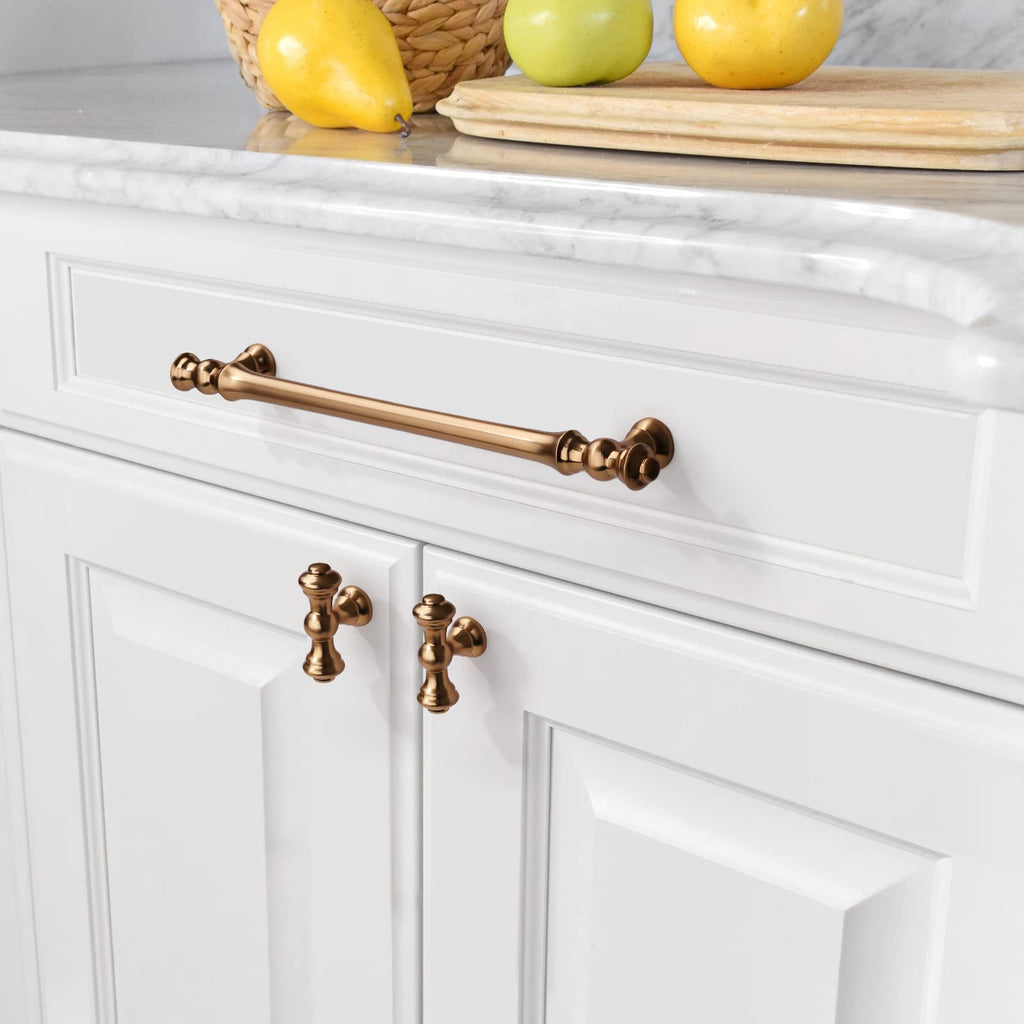 10 Pack 6.3 Inch(160mm) Champagne Bronze Kitchen Cabinet Handles, Cabinet Pulls Kitchen Cabinet Hardware for Cupboard