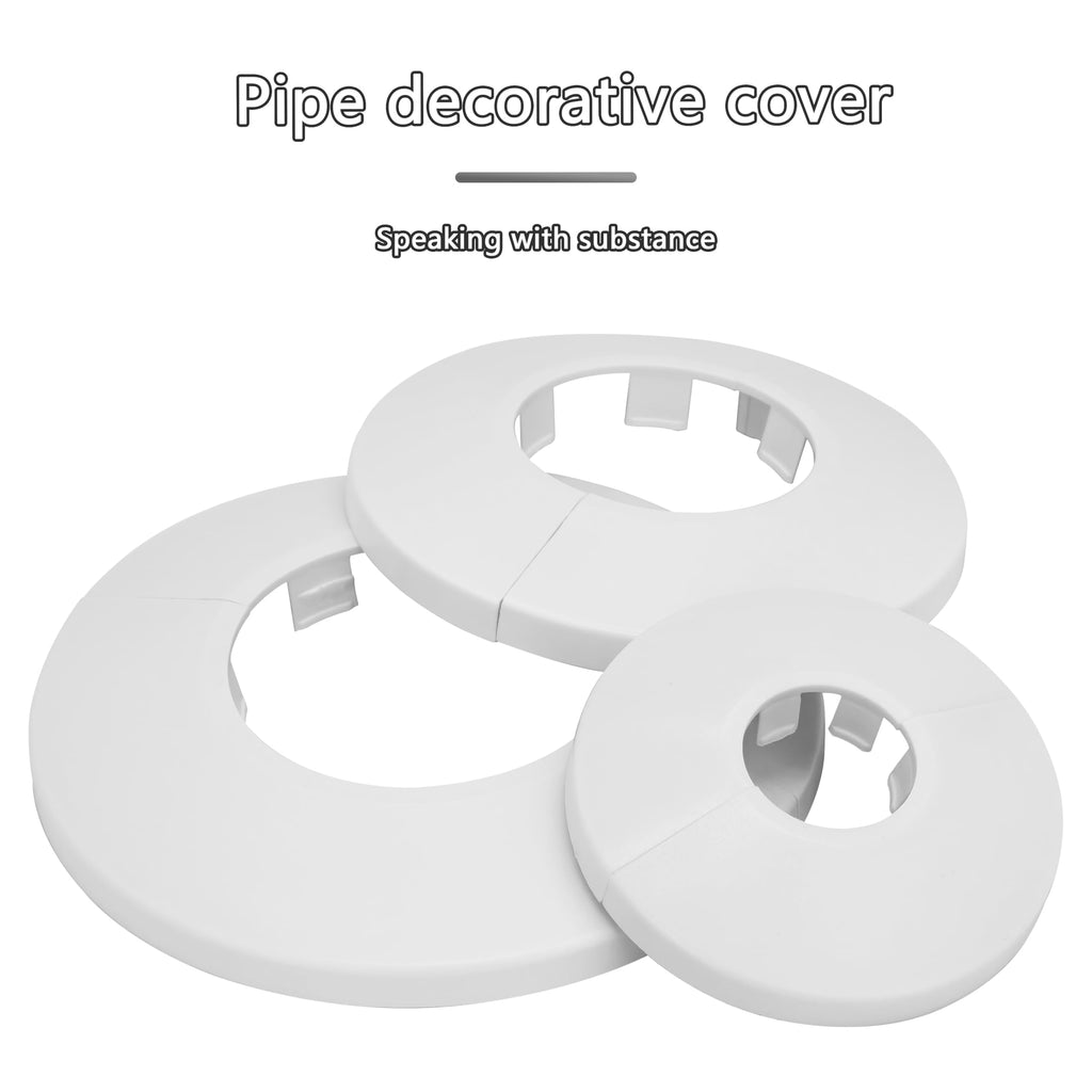 Flange Pipe Cover Decoration 2 Pack, ABS Wall Split Flange, Round Escutcheon Plate for 0.79"/ 20mm Diameter Pipe