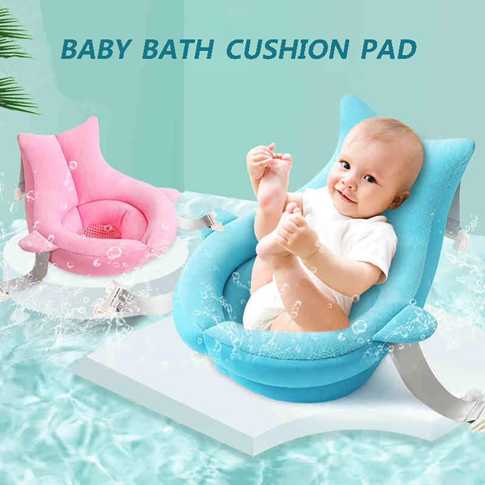 Bath Seat Support Net Adjustable Infant Bathing Cushion Pad Mat