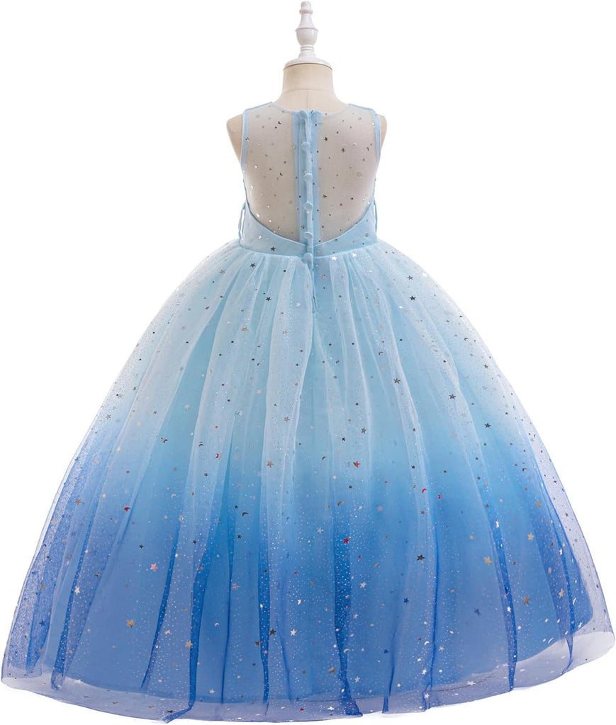 Flower Girls Tulle Dress Bridesmaid Sparkle Wedding Pageant Dresses Princess Birthday Party