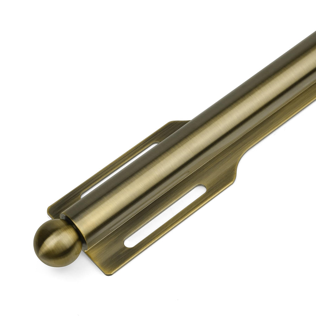 12" Valet Rod for Closet Pull Out (2 Pack, Antique Brass)
