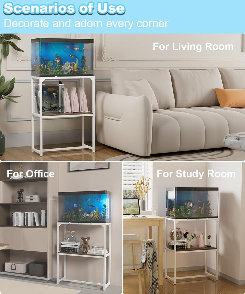 10-20 Gallon Fish Tank Stand, White