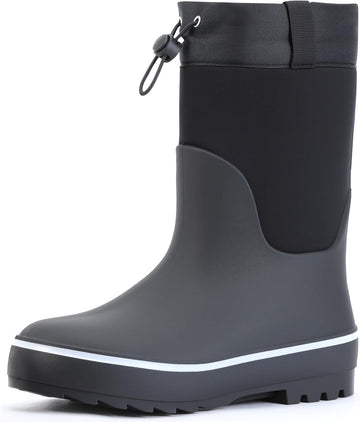 Kid's Rain Boots Waterproof Insulated Rubber Mud Boot