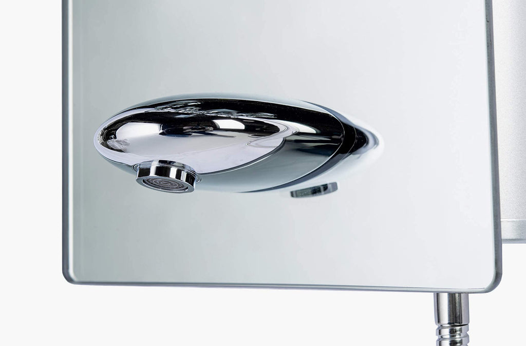 52" Aluminum SPA392M Shower Panel Tower System with Rainfall Shower Head and 8 Adjustable Massage Jets