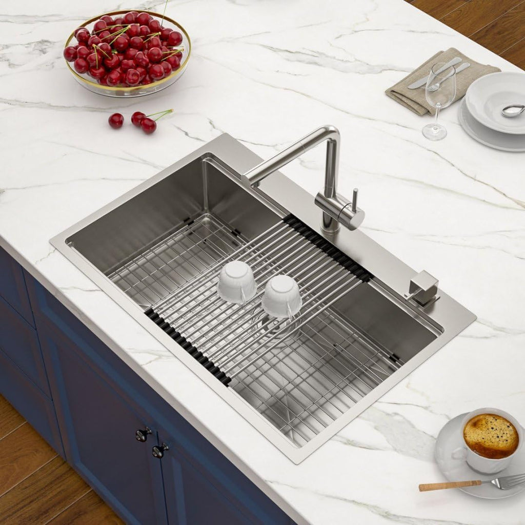 33 Inch Drop SInk 33"x22" Workstation Topmount Sink
