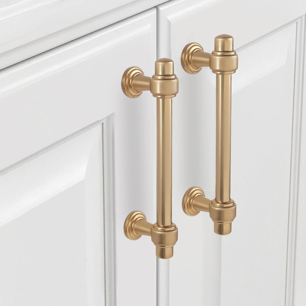 10 Pack 3-3/4 inch(96mm) Champagne Bronze Kitchen Cabinet Handles Cabinet Pulls Gold Drawer Pulls Kitchen Cabinet