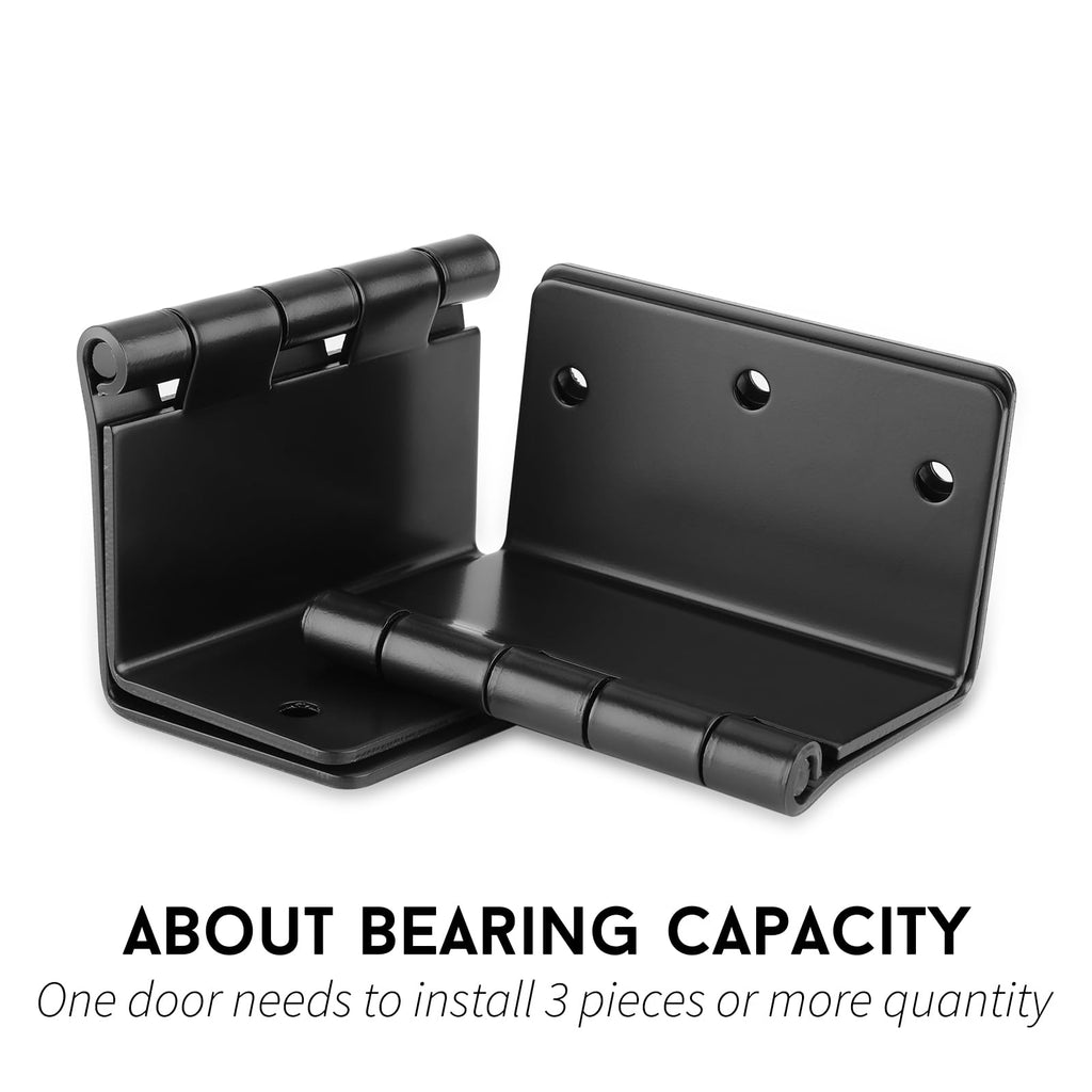 3 Pack Matte Black Offset Door Hinges 3.5" Inch 1/4" Inch Radius