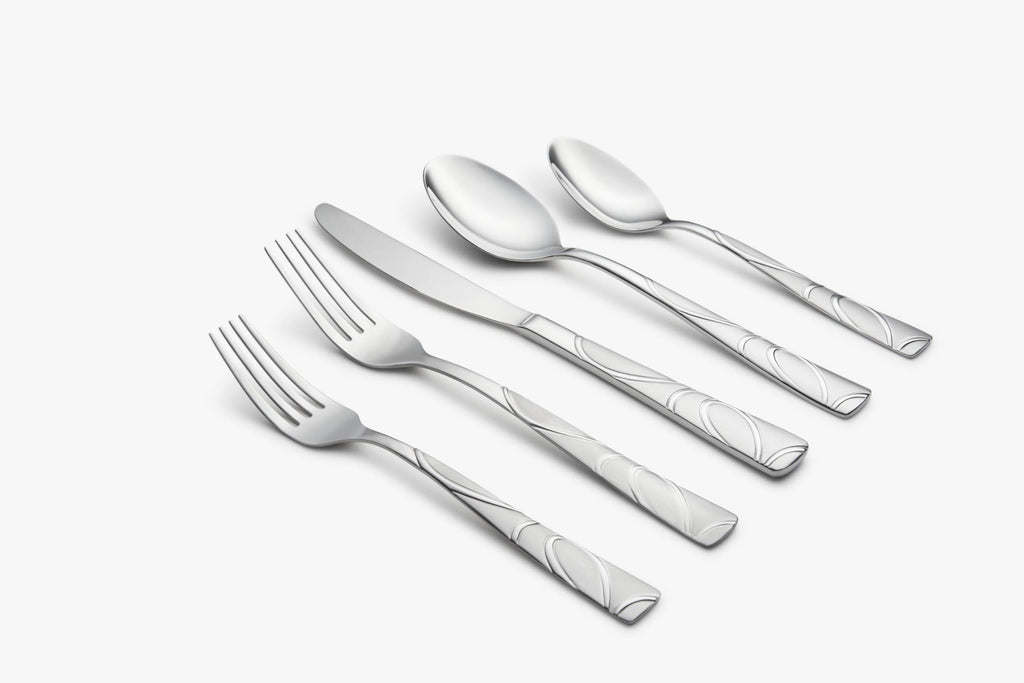 Sasha Sand 20-Piece 18/0 Silverware Set for 4, Flatware