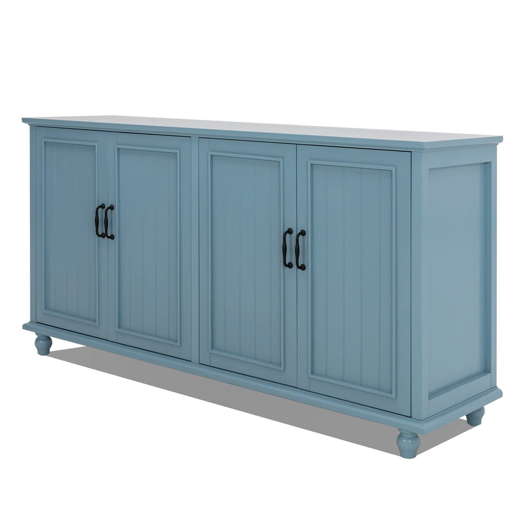62'' Large Buffet Cabinet with Storage, Blue