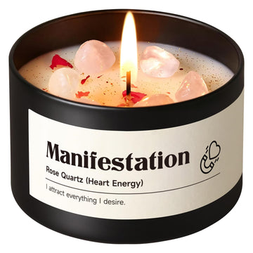 Manifestation Candle - Crystal Candle for Attraction Spiritual Gifts