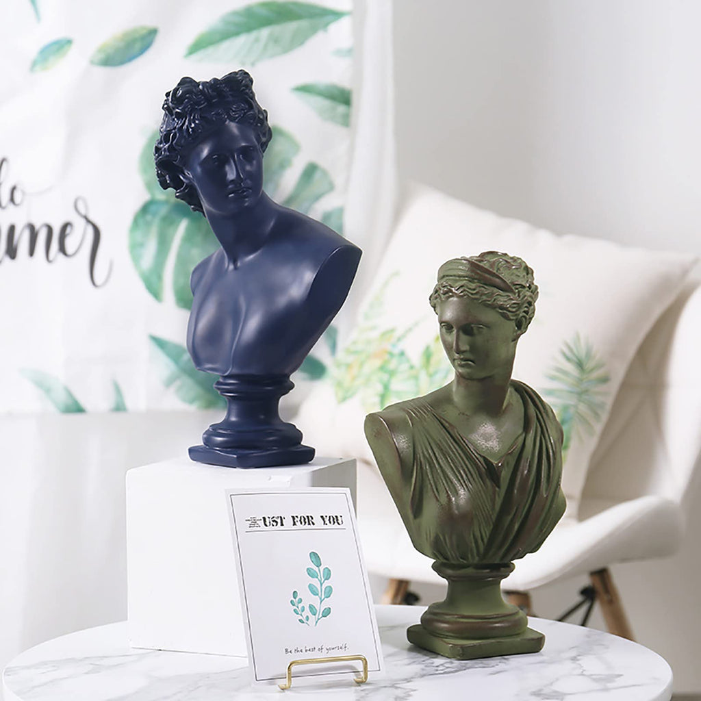 12.5 Inch Greek Statue of Diana, Classic Greek Mythology Head Bust Statue Resin Sculpture Figurines Coffee Table