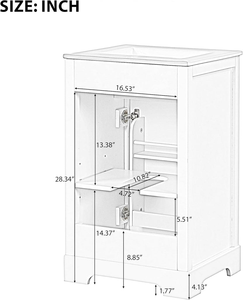 20 inch Bathroom Vanity with Sink Combo Set, Free Standing Vanity Cabinet with Soft Closing Door and Storage Rack